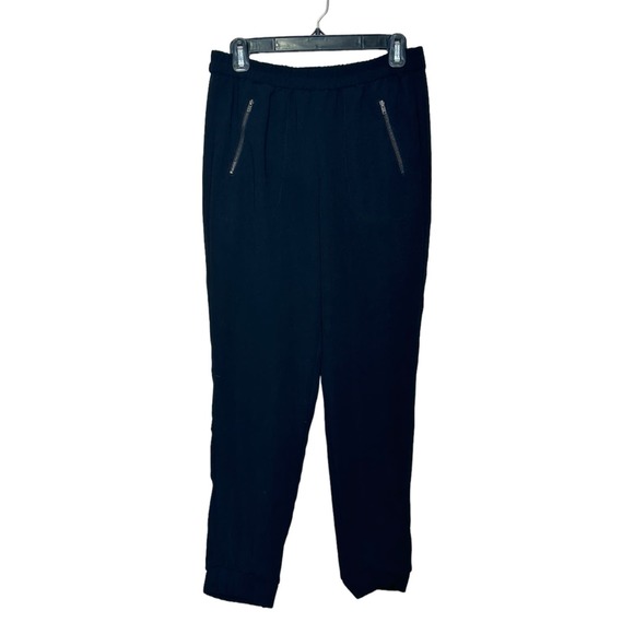 J. Crew black tapered legs casual pull on pants size 4 - Picture 7 of 10